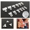 TrAdE Shop Traesio SET 100 FRENCH WRAP BIANCO MEZZE TIPS TIP PER MANI RICOSTRUZIONE UNGHIE FINTE