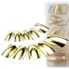 TrAdE Shop Traesio SET 70 TIPS TIP PER MANI ORO MEZZE FRENCH RICOSTRUZIONE UNGHIE FINTE NAIL ART