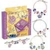 Lansay - DISNEY STICH - Cofanetto Bijoux Scintillanti - Kit Creazione Gioielli per Bambine dai 6 Anni - Include Perline Luminose, Charms Stitch e Angel e Accessori - Idea Regalo Fai-da-Te Creativa