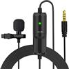 Moman S8 Lapel microfono con clip da 8 metri, microfono lavalier, condensatore o
