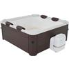 Mspa Spa idromassaggio rigida (160x160x65cm) 6 persone TRIBECA Noce scuro F TR062W