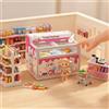 Mini frigorifero in stile supermercato, piccolo congelatore per gelati