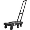 Carrello Piatto Pieghevole Salvaspazio Carrello Manuale con Manico Telescopico
