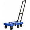 Carrello Piatto Pieghevole Salvaspazio Carrello Manuale con Manico Telescopico