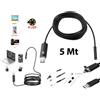 TrAdE Shop Traesio TELECAMERA ENDOSCOPICA 6 LED TUBO FLESSIBILE USB 5 MT IMPERMEABILE ISPEZIONE