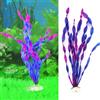 TrAdE Shop Traesio PIANTA 37 CM PIANTINA ARTIFICIALE PER ACQUARIO PIANTE FINTE PLASTICA COL. VIOLA