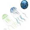 TrAdE Shop Traesio DECORAZIONE MEDUSA IN SILICONE PER ACQUARIO DOLCE E MARINO FLUORESCENTE PESCI