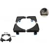 TrAdE Shop Traesio BASE MOBILE SUPPORTO PER FRIGO FRIGORIFERO LAVATRICE RUOTE CARRELLO 40-65CM 7058