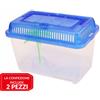 TrAdE Shop Traesio 2 PZ ACQUARIO VASCHETTA PESCI TARTARUGHE COPERCHIO MANIGLIA PRESA ARIA 16X9.5X12