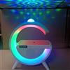 TrAdE Shop Traesio LAMPADA LED CARICABATTERIA WIRELESS CASSA FORMA G CON PROIETTORE CIELO STELLATO