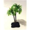 TrAdE Shop Traesio PIANTA 9,6 CM PIANTINA DECORAZIONE ARTIFICIALE PER ACQUARIO PICCOLA PALMA VERDE