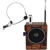 TrAdE Shop Traesio CASSA RICARICABILE SPEAKER CON TORCIA E MICROFONO RADIO FM KARAOKE USB MP3 SD