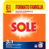 Sole Detersivo Lavatrice in Polvere Bianco Splendente 61 Misurini, 1 Confezione