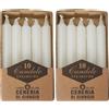 Cereria di Giorgio 407 Candele Steariche, Cera, Bianco, 1.8x1.8x15 cm, 10 unità