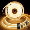 TTWAY Striscia LED COB 2 Metri, Striscia LED 2700K con Alimentatore e Telecomand