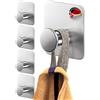 4smile Ganci Adesivi, 5 pezzi Appendi Accappatoio Bagno, Acciaio inox, Porta Asc