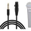 GEEKRIA CAVO MICROFONO 6,35 MM A XLR FEMMINA 3 M PER SHURE MV7X SM58 AUDIO PROFESSIONALE