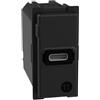 Bticino K4192C Caricatore USB con un ingresso tipo C, da installare nella placca Living Now, fino a 20W, 1 modulo, Tensione nominale: 100-240Vac; Potenza nominale (W): 20W; Uscita 5 - 9 - 12 VDC