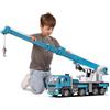DRIVEN by Battat Camion Gru Giocattolo Jumbo, Cabina Europea Blu, Set da 2