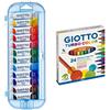 Giotto Tempera Extra Fine, Astuccio Da 12 Tempere In Tubetto, Multicolore, 7.5 Ml (Confezione Da 12) & TURBO COLOR Ast. 24 pennarelli