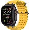 MoKo Cinturino Ocean Compatibile con Apple Watch Ultra 3/2/1 49 Normale Nero/Giallo