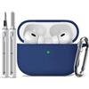 Inesore Compatible with AirPods Pro 1st/2nd Case - NavyBlue | Silicone Protectiv