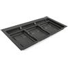 Emuca - Pattumiera cassettiera, bidone di smistamento rifiuti, Armadio 90cm (836x482mm), Grigio, Base 90 cm (836 x 482)