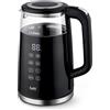 Botti Electronic Botti Bollitore elettrico Maverick 1,7L | vetro borosilicato | display digitale | base girevole a 360° | 4 impostazioni di temperatura | elemento riscaldante nascosto