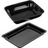 Dr. Oetker Dott. Oetker 9929450 - Set di 2 piatti da forno, teglia da forno, teglia da forno, teglia da forno, teglia, acciaio, smaltato, nero, 42 x 29 x 4 cm e 40 x 34 x 8 cm