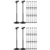 2 PCS Accessori Casa Bambole Microfono Falso Supporto Per Finto Nero