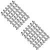 Set of 2 Madre Con Clip in Ferro Dado Gabbia Pressato Per Cremagliera
