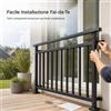 Balaustra per Balcone in Acciaio Nera, Balaustra Parapetto, ringhiere