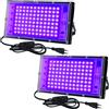 CREATESTAR LED Luce Nera 100W 2 Pezzi Faro UV LED IP65 Impermeabile Faretto UV con 1,5m