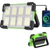 Faro LED Ricaricabile Solare Cantiere Campeggio Lavoro Faretto Portatile USB