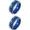 2 Pack Anello Romano Anelli Unisex Retrò in Acciaio Inossidabile