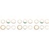 3 Pack Anello in Pietra Verde Per Donna Anelli Alla Moda Costumi