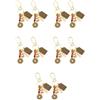 5 PCS Ciondolo Cavallo Feng Shui Portachiavi Fortunato Portafortuna Zodiaco