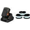 BLACK+DECKER BDC2A36-XJ Kit Batteria 36 V + Caricabatterie & A6485-XJ Set 3 Rocchetti Filo Nylon Reflex, 3 x 10m, 1.5mm