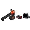 BLACK+DECKER Soffiatore, Trituratore, Aspiratore Foglie A Batteria Litio & Kit Batteria Al Litio E Caricabatterie Compatibile Con Prodotti A Batteria 36V, Bdc2A36-Qw