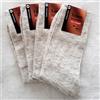 MH 4 Paia Di Calze In Lino Per Uomo 50% Lino 50% Cotone Senza Gomma Beige 47 - 50