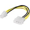 Goobay 51362 Cavo Elettrico/Adattatore PC, Connettore 5.25 a ATX12 P4, da 4 Pin, 0.16 m Lunghezza del Cavo