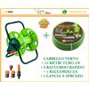 ALMAPL Carrello avvolgi tubo + tubo FAN 1/2" 15 mt + pistola acqua + raccordi rapidi