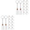 2 Pack Portachiavi in Bottiglia Di Miniatura Barattoli Messaggi
