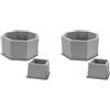 2 Pieces Stampo Per Fioriera Da Giardino Vaso Silicone Vasi Cemento