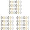 Set of 3 Foglie Vuote in Lega Ciondoli Forma Di Foglia D'albero Pendenti Zinco