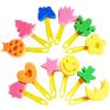 12 Pcs Pennello in Spugna Spugne Per Dipingere Bambini Tamponi Le Dita