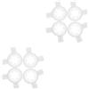 Set of 2 Accessorio Per Gelatiera Ugelli Di Plastica Parti Della Gelatiere