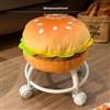 Pouf Portaoggetti A Forma Di Hamburger Di Manzo, Sgabello A Forma Di Cibo In