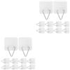 2 Pack Gancio Per Piastra Cornice Piatti Appendere Quadri Adesivi Foto Piccoli