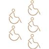 Set of 5 Segni Di Servizi Igienici Per Disabili Segnaletica Accessibili Adesivi
